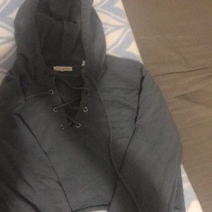 cross hoodie cropped